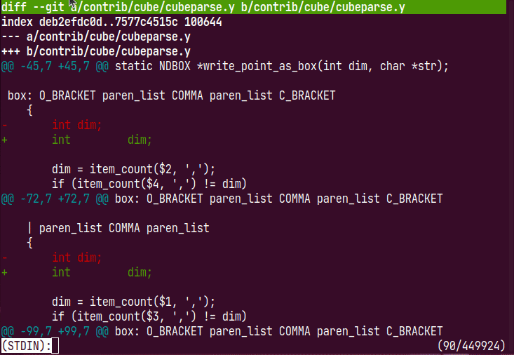 git diff